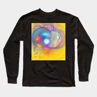 Planetary creation in yellow space Long Sleeve T-Shirt